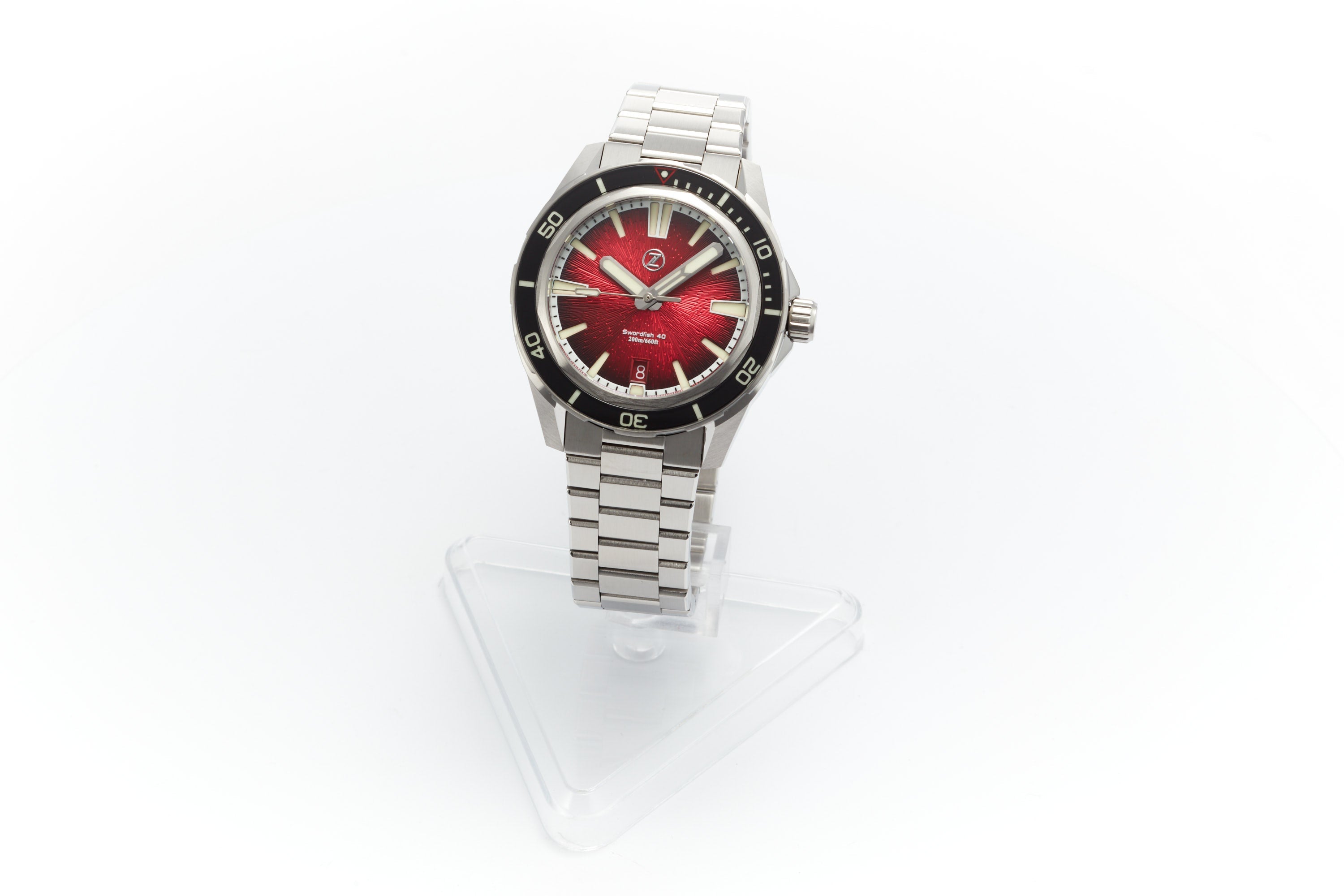 Swordfish 40mm SS 'Crimson Red'