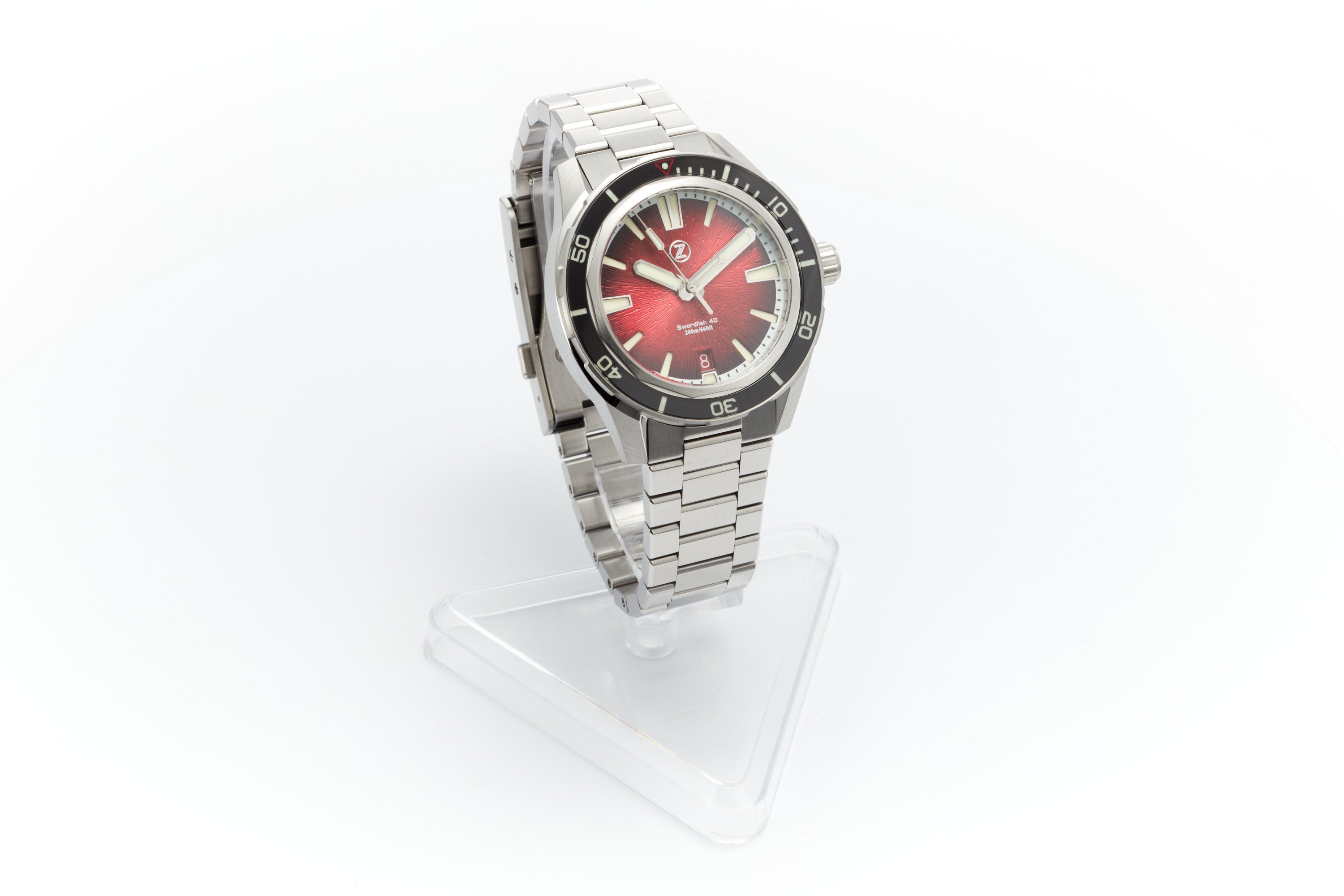 Swordfish 40mm SS 'Crimson Red'