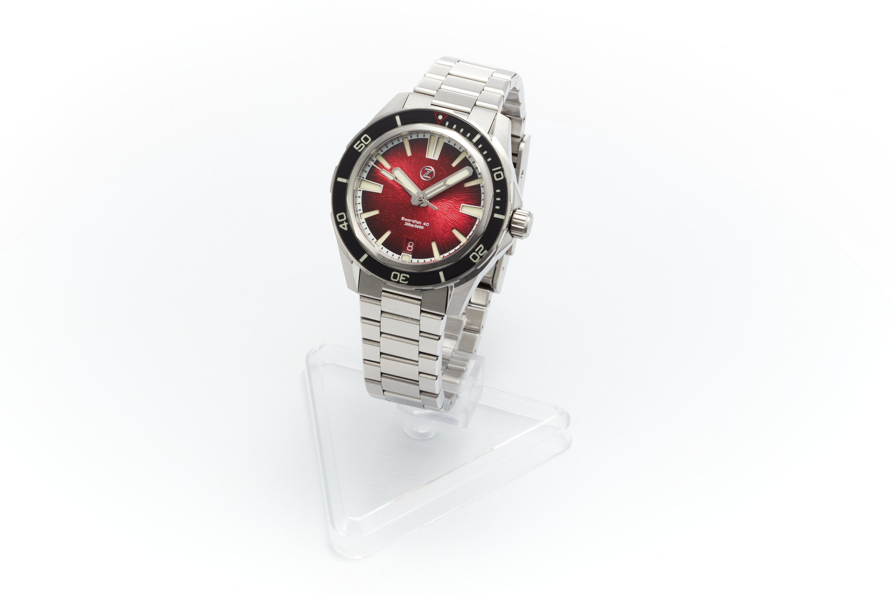 Swordfish 40mm SS 'Crimson Red'