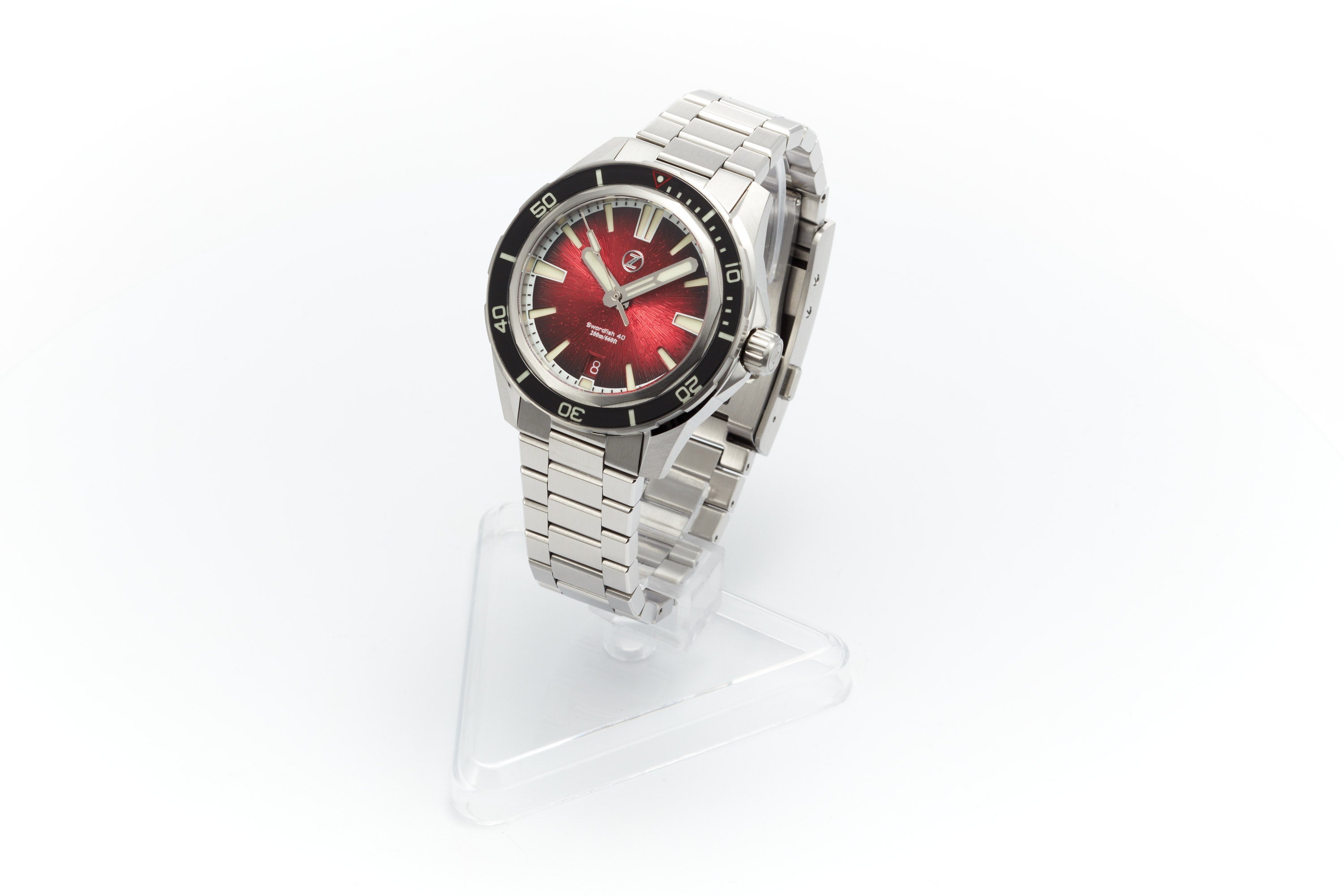 Swordfish 40mm SS 'Crimson Red'