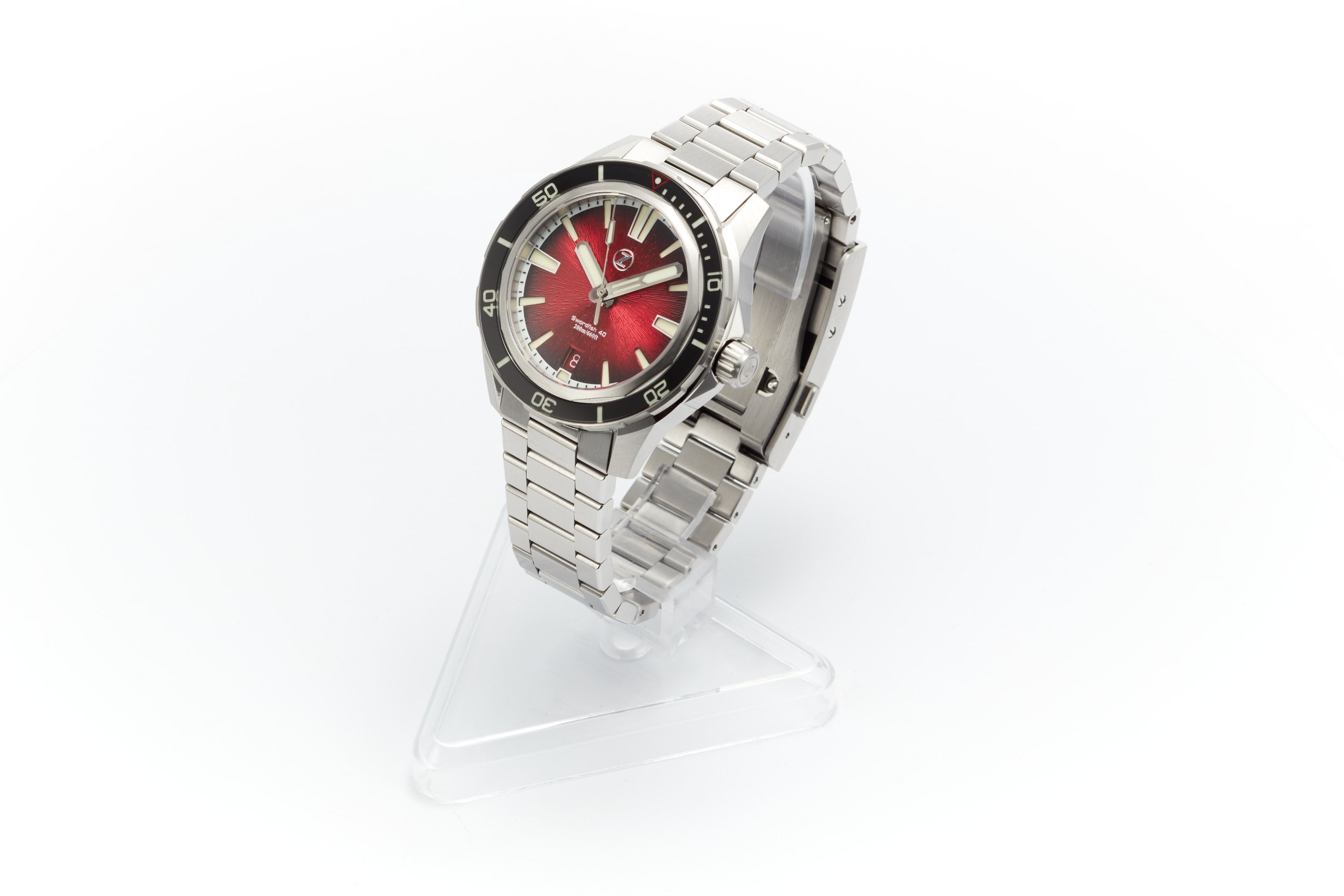 Swordfish 40mm SS 'Crimson Red'