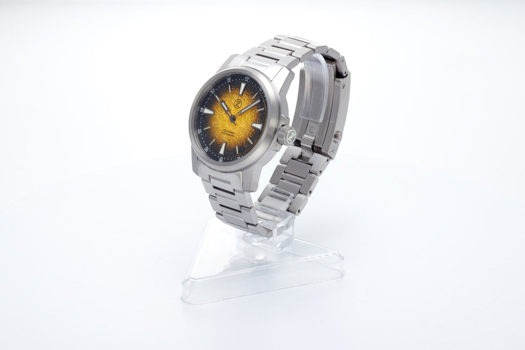 Aurora Field 42mm Ti 'Hammered Yellow'