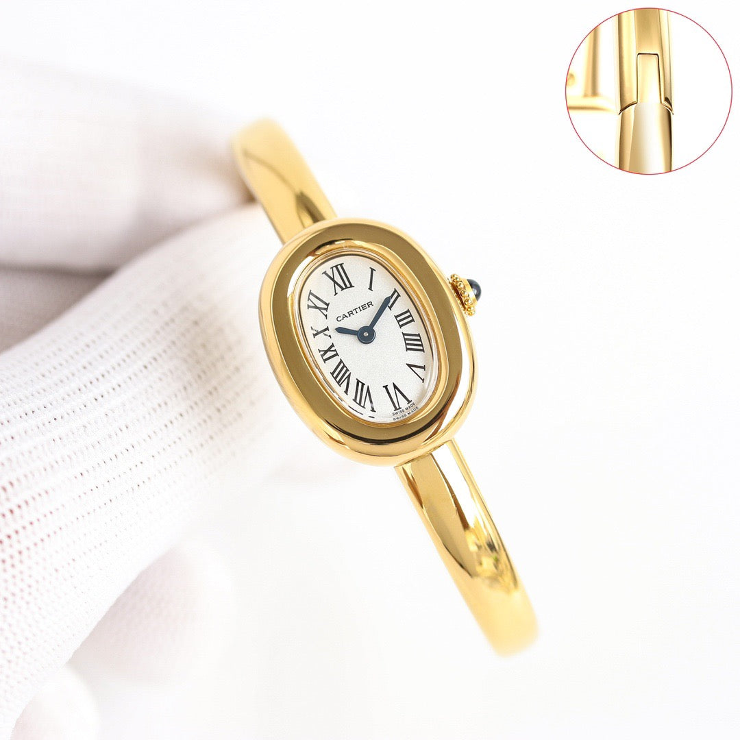 BAIGNOIRE WATCH GOLD CASE QUARTZ 0044