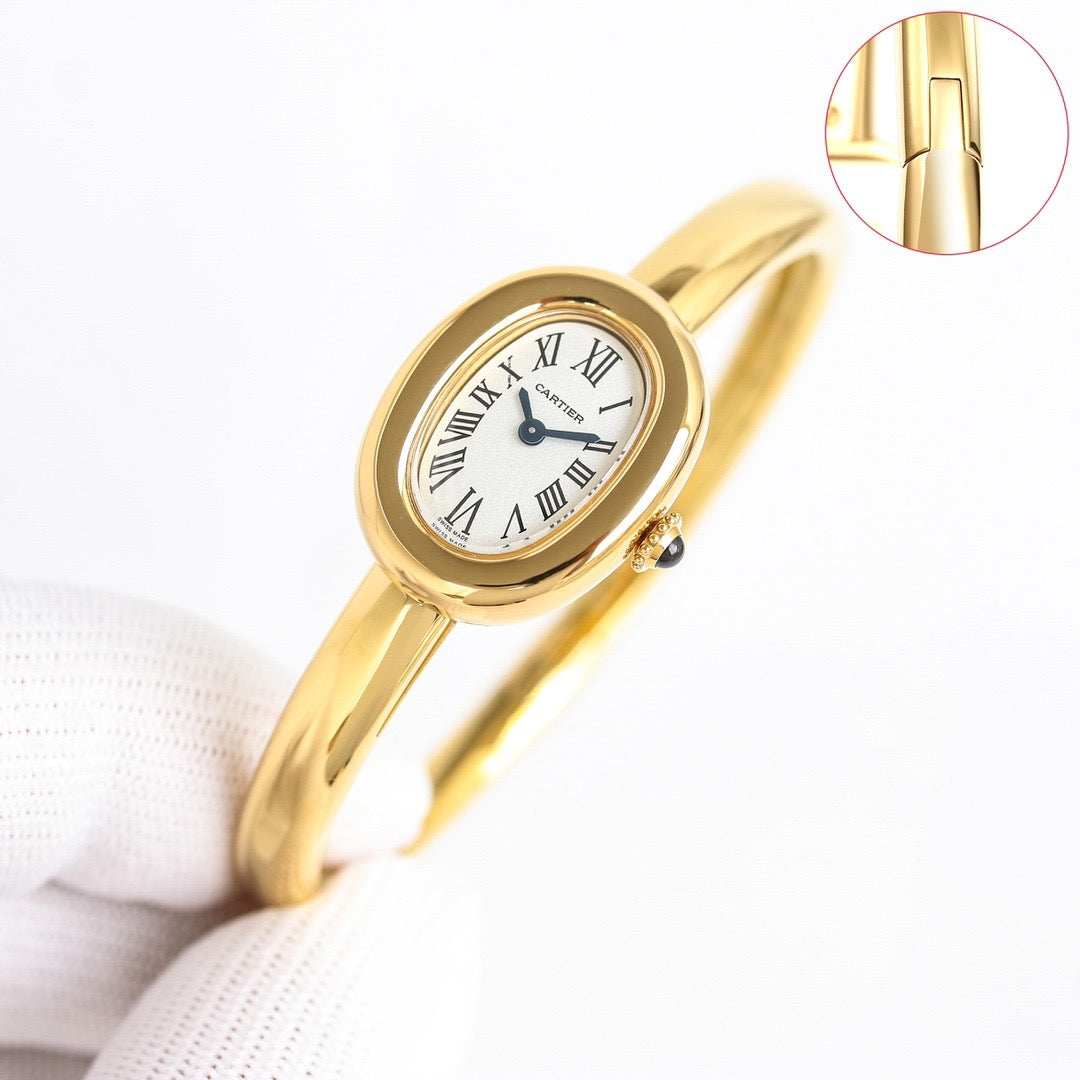 BAIGNOIRE WATCH GOLD CASE QUARTZ 0044