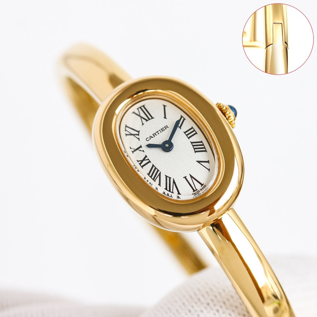 BAIGNOIRE WATCH GOLD CASE QUARTZ 0044