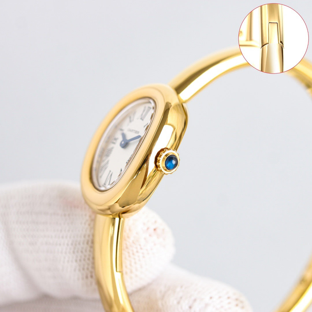 BAIGNOIRE WATCH GOLD CASE QUARTZ 0044