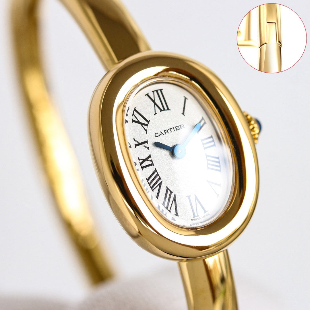 BAIGNOIRE WATCH GOLD CASE QUARTZ 0044