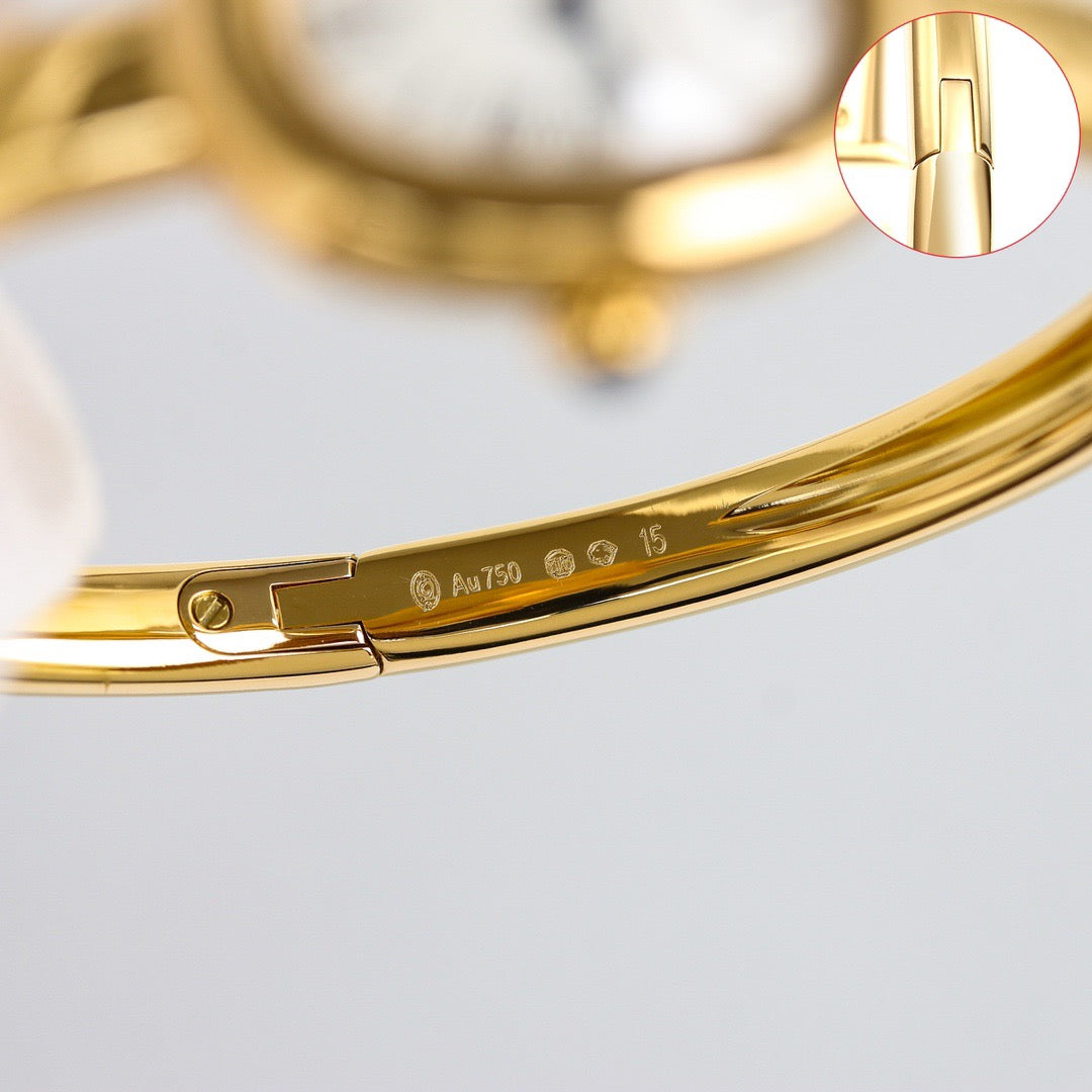 BAIGNOIRE WATCH GOLD CASE QUARTZ 0044
