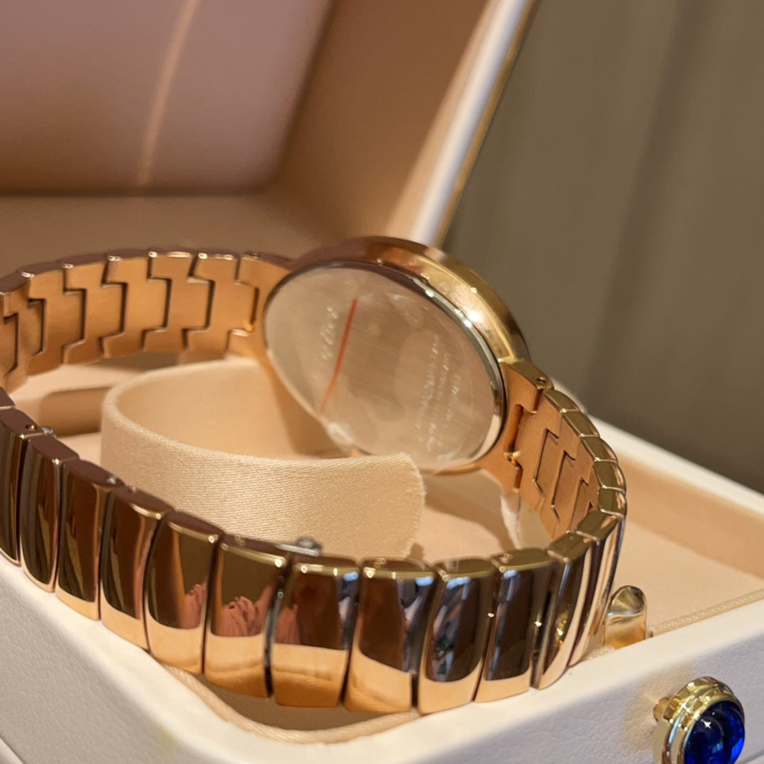 BAIGNOIRE SILVER AND GOLD CASE WATCH WITH CRYSTAL