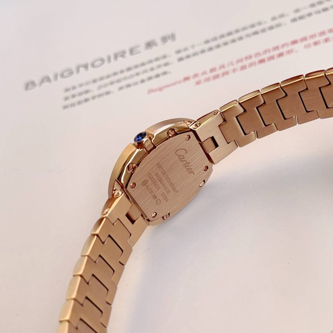 BAIGNOIRE DE CARTIER WATCH SMALL MODEL ROSE GOLD CASE