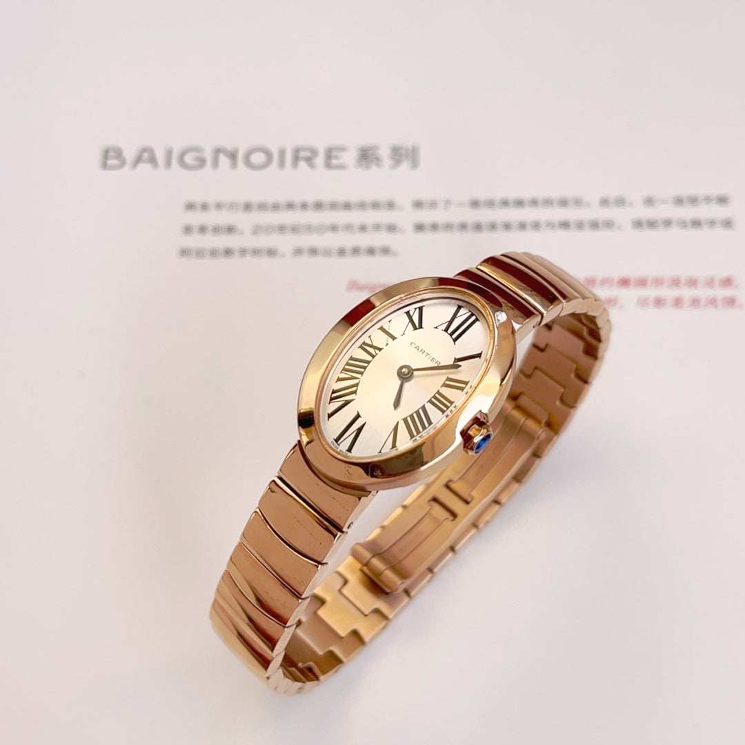 BAIGNOIRE DE CARTIER WATCH SMALL MODEL ROSE GOLD CASE