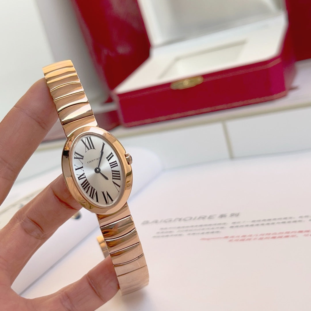 BAIGNOIRE DE CARTIER WATCH SMALL MODEL ROSE GOLD CASE