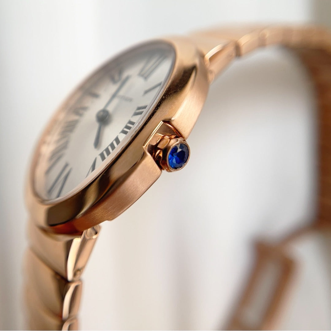 BAIGNOIRE DE CARTIER WATCH SMALL MODEL ROSE GOLD CASE
