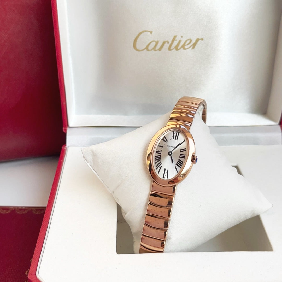 BAIGNOIRE DE CARTIER WATCH SMALL MODEL ROSE GOLD CASE