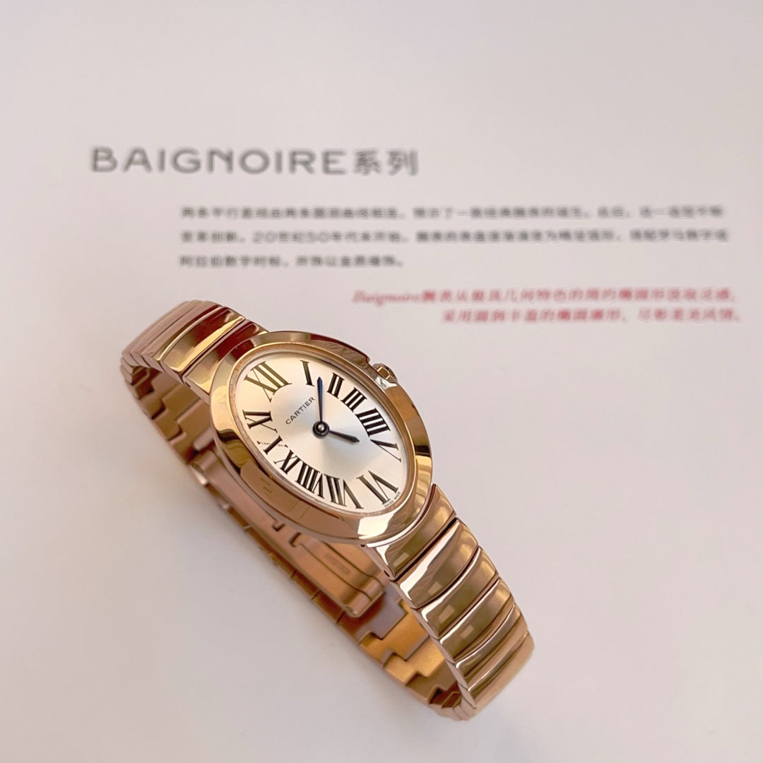 BAIGNOIRE DE CARTIER WATCH SMALL MODEL ROSE GOLD CASE