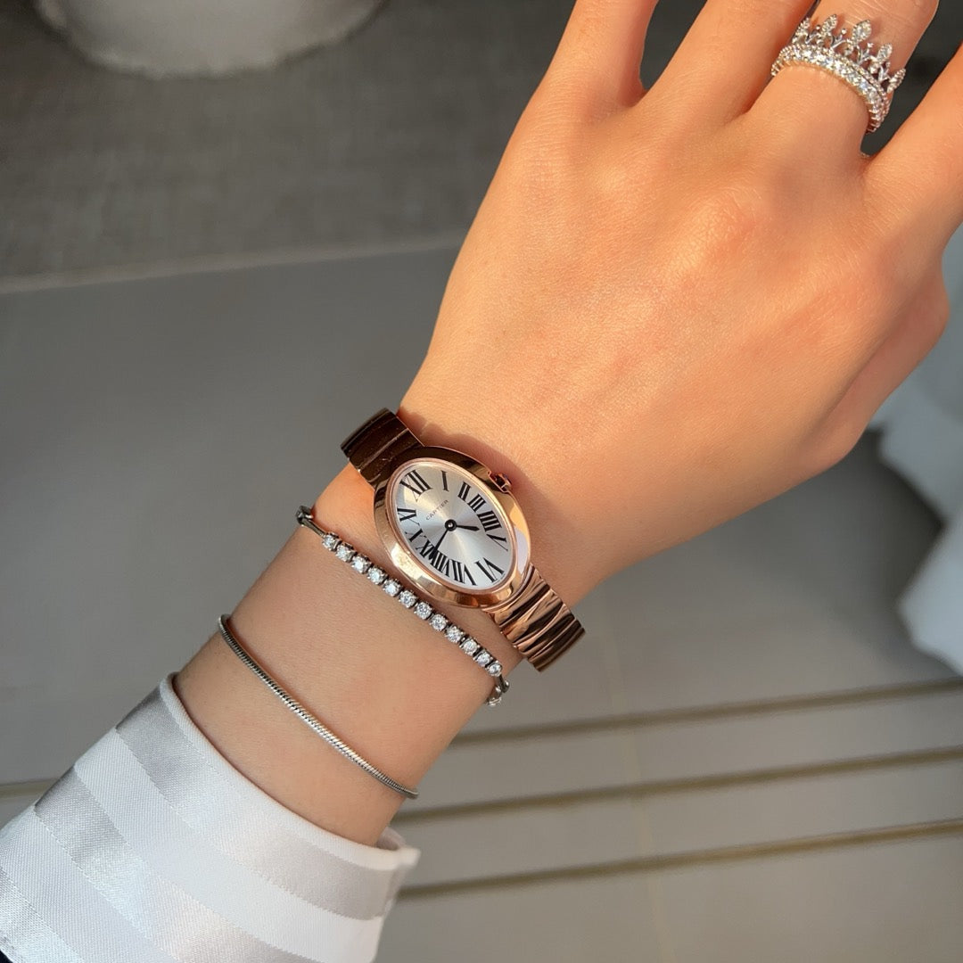 BAIGNOIRE DE CARTIER WATCH SMALL MODEL ROSE GOLD CASE