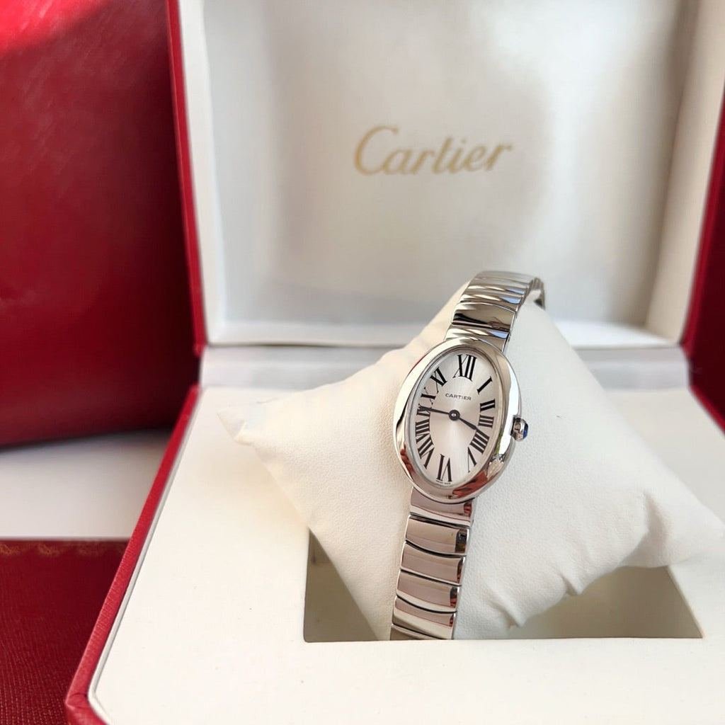 BAIGNOIRE DE CARTIER ¨C OVAL SHAPE SILVER CASE