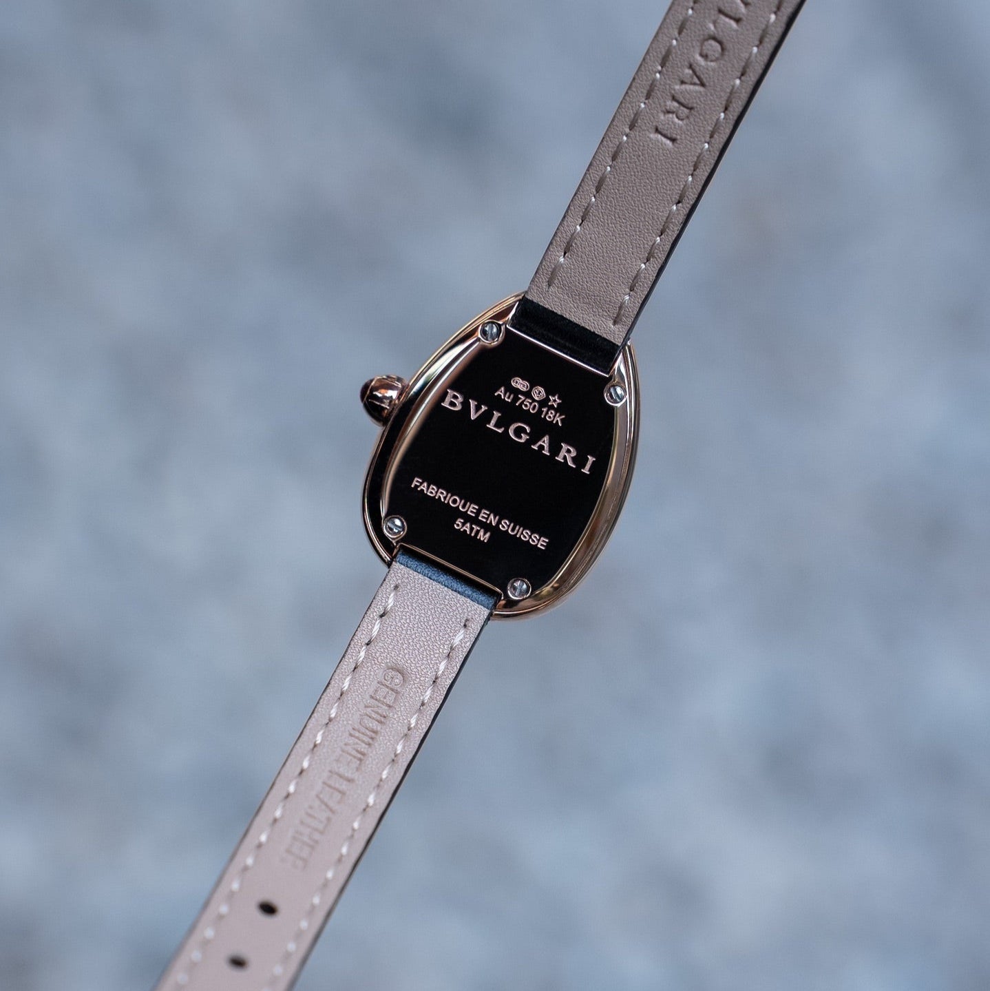 SERPENTI ROSE GOLD CASE BLACK LEATHER STRAP