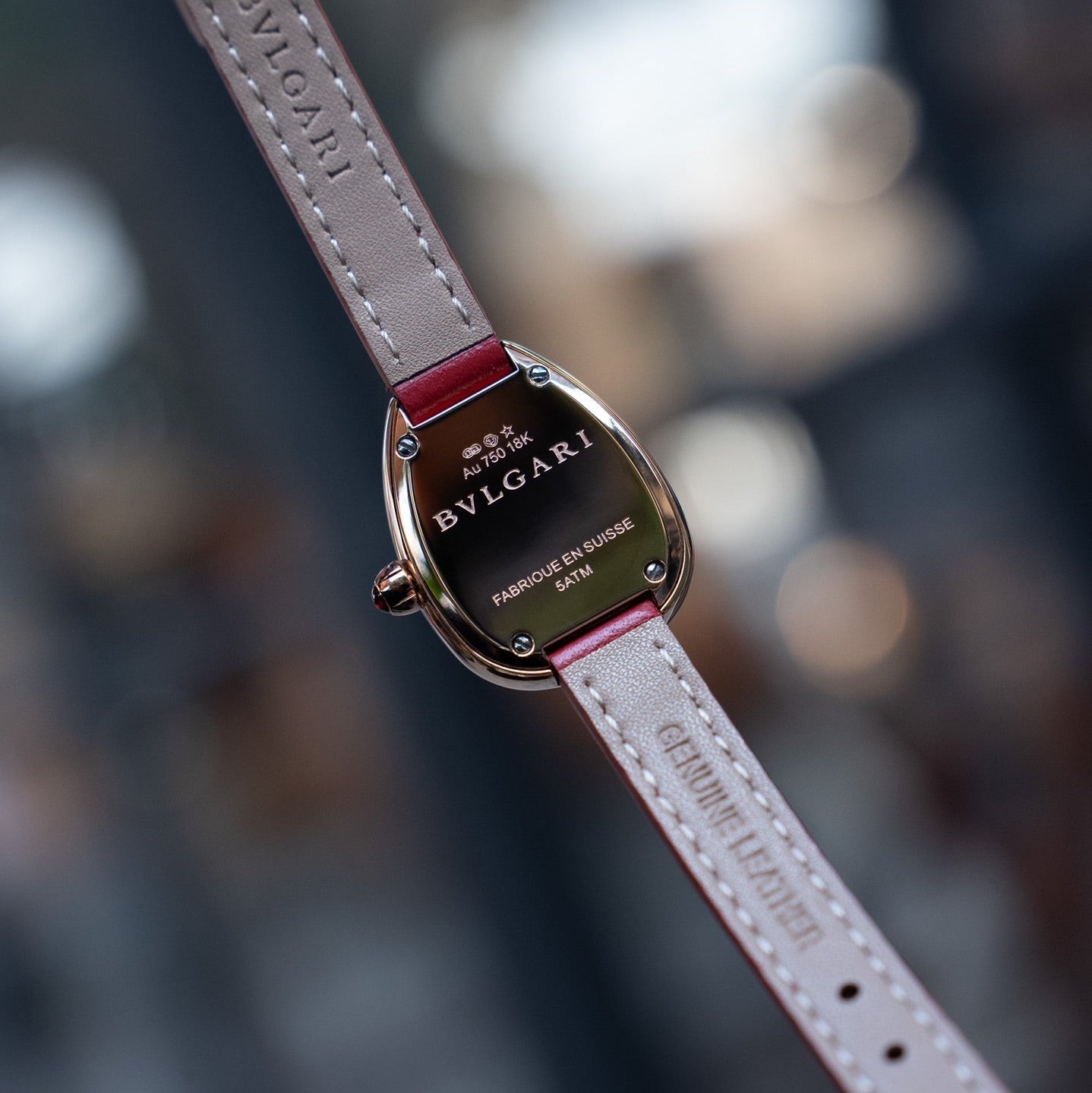 SERPENTI ROSE GOLD CASE RED LEATHER STRAP