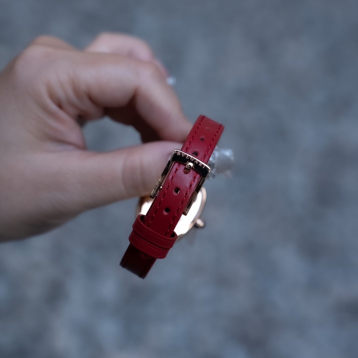 SERPENTI ROSE GOLD CASE RED LEATHER STRAP
